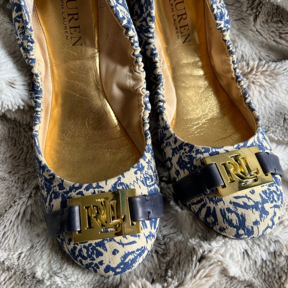 Ralph Lauren Shoes - Price drop! Ralph Lauren Ballerina Flat Shoes in Cream and Blue